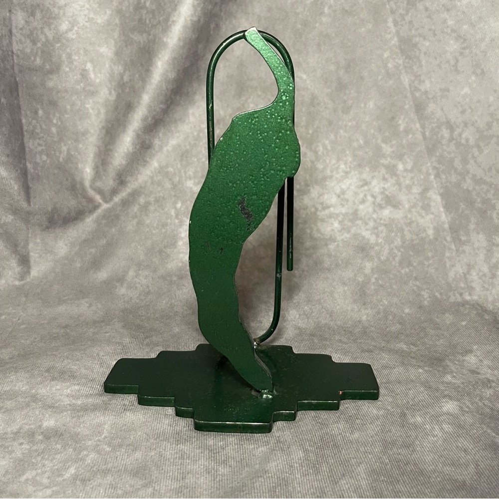 VTG Chili Pepper Paper Weight Paper Clip Holder Heavy 2lbs Green